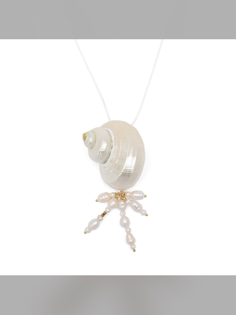 Mayamar Mother of pearl & Shell Pendant Necklace - White (NWT) - Picture 1 of 1